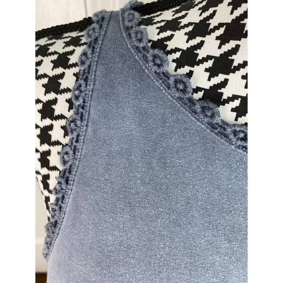 POL Women's M Washed Blue Stretchy Racerback T-Shirt Tank Dress - Picture 3 of 9